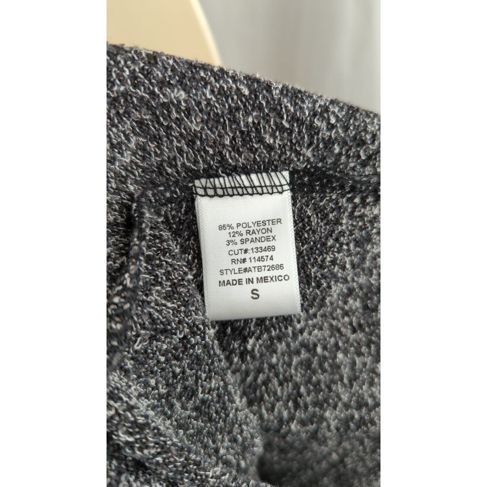 RO+DE Anthropologie Stella Marled Knit Gray Sweater Dress Balloon Slv Ruffle S - Picture 6 of 6